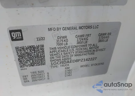 2023 Chevrolet Silverado 1500 4Wd Standard Bed Wt from USA, damaged, VIN 1GCRDAED8PZ142227